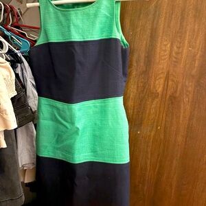 Banana republic linen color block dress